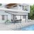 ForGarden P-550-1 plochá střecha pergola antracit s transparentní střechou 303 cm x 558 cm